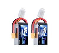Zeee 3S Lipo Battery 1300mAh 11.1V 120C XT60 Plug for FPV Drone Boat 2 Pack