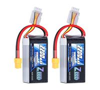Zeee 3S Lipo Battery 2200mAh 11.1V 50C Shorty Battery with XT60 Plug 2 Pack