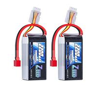 Zeee 3S Lipo Battery 2200mAh 11.1V 50C Shorty Pack Battery with T Plug for RC Car Truck Vehicles RC Boat RC Drone Airplane Quadcopter Helicopter FPV RC Hobby Models (2 Pack)