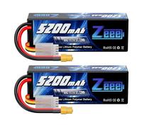 Zeee 3S Lipo Battery 5200mAh 11.1V 80C XT60 Plug for RC Car Drone 2 Pack