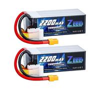 Zeee 6S Lipo Battery 22.2V 120C 2200mAh XT60 Plug for FPV Drone Heli 2 Pack