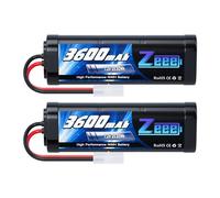 Zeee 7.2V 3600mAh RC NiMH Battery for RC Car RC Truck Associated HPI Losi Kyosho Hobby (2 Pack)