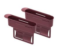 ZEEGII Car Seat Gap Filler Organiser For Nissan Patrol 2012-2023 2024 2025, Crevice Storage Box, Car Organizer Front Seat Gaps Filler, Car Accessories For Storaging Mobile Key Card,Red-x 2