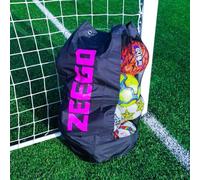 ZEEGO Pro Football Ball Carry Bag, Ball Storage Bags for Sports Clubs, Leisure Centres, Schools, and Football Teams | Carry up to 15 Balls - Fluro Pink
