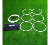 ZEEGO Speed Agility Rings, Speed Training Sports Equipment, Agility Rings for Football and Fitness (12 Pack) (White)