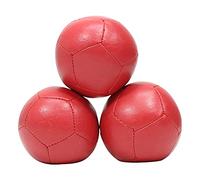 Zeekio - Josh Horton Pro Series Juggling Balls - Professional and Suitable for Ages 8+ - 12 Panel Synthetic Leather Ball Durable - 128 Grams 67mm Wide - Set of 3 - Red