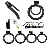 ZeeKoug Black, No Drop, Unique Birdcage Design With 4 Interchangeable Size Accessories And 1 Key. Comfortable Sports Accessories