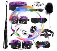 ZeeKoug Essential For Yoga Practice, A Set Of Twelve Fixed Movements For Couples And Partners At Home, Made Of Purple Leather Material