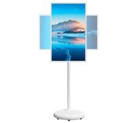 ZEEKYFOR 21.5-Inch Smart Touchscreen Monitor, Rolling Portable TV on Wheels, Rotatable Outdoor TV with 8MP/13MP HD Camera, 7800mAh Battery 4+64G