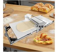 ZEEKYFOR Commercial Electric Dough Sheeter Machine, Tabletop Folding Puff Pastry Machine, Adjustable Thickness 2-30mm, for Croissant, Pizza