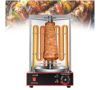 ZEEKYFOR Electric Vertical Rotisserie Shawarma Machine, 50-300℃ Rotating Electric Kebab Grill, 2400W Doner Kebab Broiler Machine for Home Restaurant Kitchen