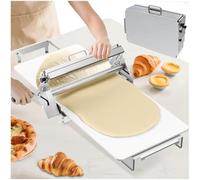 ZEEKYFOR Folding Dough Sheeter, Compact Manual Dough Roller Machine, Thickness Adjustable 0-25mm, for Croissants, Home Kitchens & Small Bakeries 90x40cm