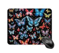 Zeeland Butterfly Mouse Pad Square Laptop Mouse Mat Cute Computer Mousepad Keyboard Pad Non-Slip Desk Pads for Gaming Office Work Home 20 * 25cm