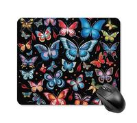 Zeeland Butterfly Mouse Pad Square Laptop Mouse Mat Cute Computer Mousepad Keyboard Pad Non-Slip Desk Pads for Gaming Office Work Home 25 * 30cm