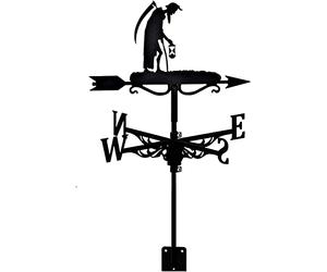 ZEELYDE Weathervane,Weather Vane Retro Durable Wind Direction Stainless Steel Metal Man Indicator Roof Mount Outdoor Garden Decoration Gift for Home,Old Father Time