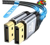 ZEENVIC DisplayPort Cable 3 m 2.1, 16K DP Cable 16K@60Hz, 8K@120Hz, 4K@240Hz/165Hz/144Hz 80Gbps, Supports HDR, FreeSync, G-Sync, DSC 1.2a, HDCP 2.2 for Gaming Monitor, Laptop, Graphics