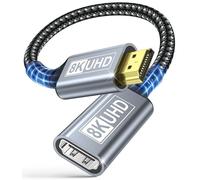 ZEENVIC HDMI 2.1 Extension Cable, 0.3M 10K 8K 4K HDMI Male to Female Extender 48Gbps Ultra High Speed UHD eARC HDCP 2.3 Compatible with TV Stick, PS5, Xbox, Laptop, Projector