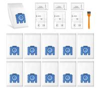 Zeeorymn 10 Pack GN 3D Efficiency Dust Bags for Miele Hoover GN Vacuum Cleaner-Fits for Classic C1 Complete C2 Complete C3,S2 S5 S8 Series with 3 Motor Protection,3 Exhaust Filters,1 Cleaning Brush