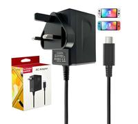 Zeeorymn 45W Charger for Nintendo Switch/Switch OLED/Switch Lite/Dock, 15V 2.6A 2-hour Fast charging Adapter 5FT Type-C Cable, TV Mode Support