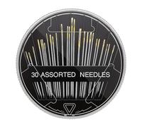 Zeeorymn Hand Sewing Needles 30 Pcs,Handle Sewing Needle Set,Stainless Steel Sharp Point for Assorted Sizes Embroidery Mending Craft Sew Case