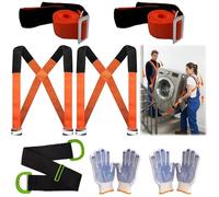 Zeeorymn Lifting Straps for Movers 3pcs,Anti-Slip Moving Strap with Ratchet Syste for Heavy Objects,Goods,Furniture,Single or Multi-Person Carrying Strap Supports Up to 1300 Lbs & Bonus 2 Pair Gloves