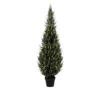 ZEEOZE 150cm Artificial Cedar Topiary Trees (1 Pack) - UV Resistant Faux Evergreen Shrubs Extra Dense Foliage Realistic Fake Pine Cypress Plants Easy Assembly for Front Porch Garden Indoor Office