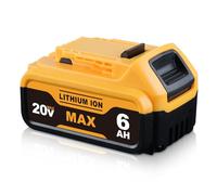 ZEERISA 18V/20V Max 6.0Ah Li-ion Battery Replacement for Dewalt Battery Compatible with DCB200 DCB204 DCB206 DCB201 DCB203 DCB181 DCB180 20V DCD/DCF/DCG/DCS with LED Indicator