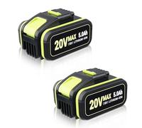 ZEERISA 20V Li-ion Battery Replacement for Worx 20V WA3551 WA3551.1 WA3553 WA3553.2 WA3641 WG629E WG546E WU268 WX166.4 Compatible with Worx 20 Volt Cordless Power Tools (2 * 5.0Ah)