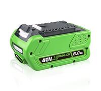 ZEERISA 6.0Ah 29462 29472 Lithium 40V Battery Replacement Compatible with GREENWORKS 40Volt 40V 29472 29462 2901319 24282 24252 25322 21332 20672 20312 21362 26272 G-Max Garden Tools (6.0Ah 1- PACK)