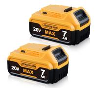 ZEERISA 7.0Ah Replacement for Dewalt 20V Battery DCB184 DCB200 DCB180 DCB182 DCB181 DCB201 DCB204 DCB183 DCB185 DCB203 Cordless Power Tools Batteries with LED Indicator 2Packs