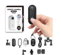 Zeerkeer 1080P Mini Motorcycle Sports Camera - 360 Degree Underwater Camera with Wi-Fi, Magnetic Mount, Waterproof Portable Clip, Mini Sports Camera Ideal for Motorcycle, Diving, Hiking and Pets