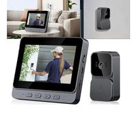 Zeerkeer Doorbell Camera Wireless, 1080P Wireless Video Doorbell Camera with 4.3-inch IPS Screen Infrared Night Vision 70° Viewing Angle 2-way Intercom Video Doorbell No Monthly Fee USB Charging1