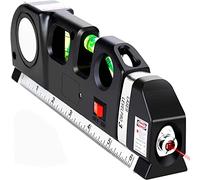 Zeerkeer Laser Level, Multipurpose Level Line Tool for Picture Hanging, Spirit Levels Lasers, 8ft Measuring Tape, Adjusted Standard and Metric Tape Ruler, 3 Bubbles Horizontal, Vertical, 45°