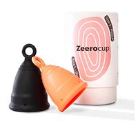 Zeerocup Reusable Menstrual Cup 2 Pack - Small & Large Soft Medical-Grade Silicone Period Cups with Pull-Tab for Easy Removal, Leak-Proof Hygiene - Tampon, Disc & Pad Alternative