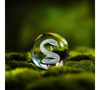 ZEERSHEE 3D Snake Crystal Ball with Stand 2025 Chinese New Year of The Snake Feng Shui Decor for Home Gift for Snake Lovers