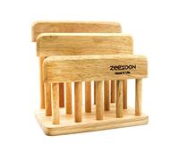 ZEESOON Beach Wooden Dual Cutting Board Rack Chopping Board Organizer Stand Holder Kitchen