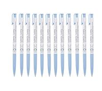 ZEESOON Xeno Lunatic Lunny 0.38mm Slim Ball Point Pen Dozen Box 12 Pcs, Made in Korea (Blue 12pcs)