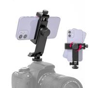 Zeetain Camera Hot Shoe Cell Phone Holder with Cold Shoe Cell Phone Tripod Adapter for Microphone LED Light iPhone DSLR Mirrorless Camera Photography