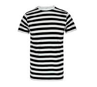 Zeetaq Children’s Kids Unisex Striped T-Shirt Casual Summer Top Age 3-13 Years (Black & White, Mens Large)