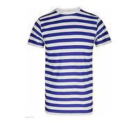 Zeetaq Children’s Kids Unisex Striped T-Shirt Casual Summer Top Age 3-13 Years (Blue & White, 13 Years)