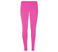Zeetaq Girls Kids Dance Swimming Gymnastics Fitted Stretch Microfibre Leggings Age 5-12 Years (Pink, 9-10 Years)