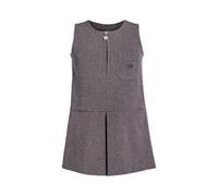 Zeetaq Girls School Uniform Pleated Pinafore Heart Zip Pocket Dress UK Size 2-16 Years Grey