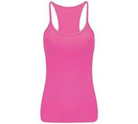 Zeetaq Kids Girl's Cotton Spaghetti Strap Quality Vest Tops Age 5-12 Years Neon Pink