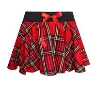 Zeetaq Ladies Tartan Mini Skater Skirt with Bow UK Plus Size 8-22