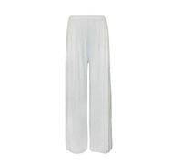 Zeetaq New Women's Ladies Polka Dot Spotted Wide Leg Trouser Palazzo Pants UK Size 8-26 Cream