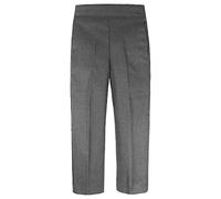 Zeetaq School Boys Uniform Half Elastic Waist Pull Up On Trousers UK Age 2-11 Years