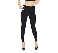 Zeetaq Women's Ladies Full Length Cotton Leggings UK Size 8-24 Black