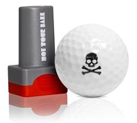 ZEETY Golf Ball Stamp, Golf Ball Stamper, Reusable Self-Inking Golf Ball Stamp Marker to Identify Golf Balls, Golf Gift Golf Accessories for Men and Women Golfers (Skull Crossbones)