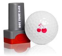 ZEETY Golf Ball Stamp, Golf Ball Stamper, Self-Inking Golf Ball Stamp Marker to Identify Golf Balls, Golf Gift Golf Accessories for Men and Women Golfers (Cherry)