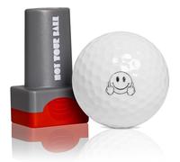 ZEETY Golf Ball Stamp, Golf Ball Stamper, Self-Inking Golf Ball Stamp Marker to Identify Golf Balls, Golf Gift Golf Accessories for Men and Women Golfers (Smile FU)